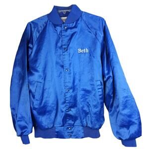 VINTAGE~90's Satin Baseball Style Jacket~L